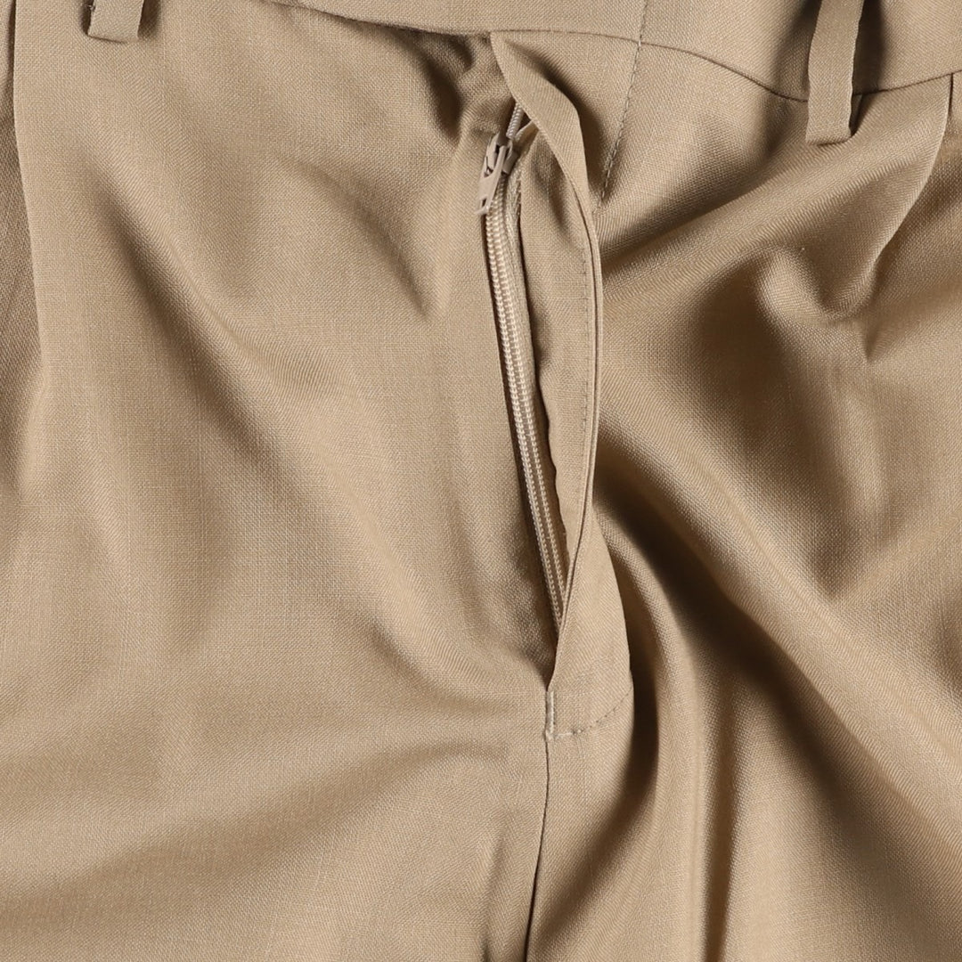 Ralph Lauren LAUREN Two-pleat wool trousers, men's size W35 (approx.) wool Beige type Vintage Second Hand