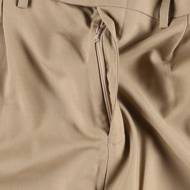 Ralph Lauren LAUREN Two-pleat wool trousers, men's size W35 (approx.) wool Beige type Vintage Second Hand