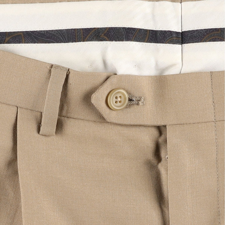 Ralph Lauren LAUREN Two-pleat wool trousers, men's size W35 (approx.) wool Beige type Vintage Second Hand