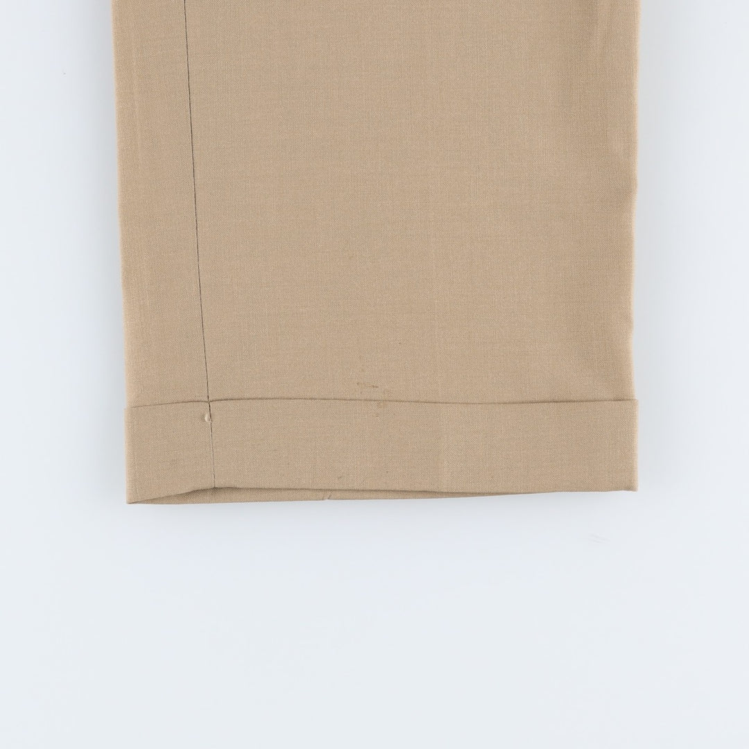 Ralph Lauren LAUREN Two-pleat wool trousers, men's size W35 (approx.) wool Beige type Vintage Second Hand