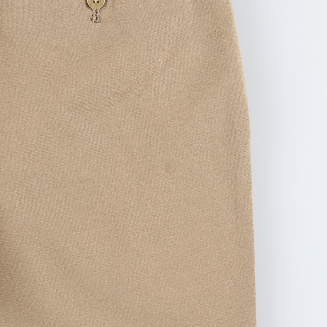 Ralph Lauren LAUREN Two-pleat wool trousers, men's size W35 (approx.) wool Beige type Vintage Second Hand