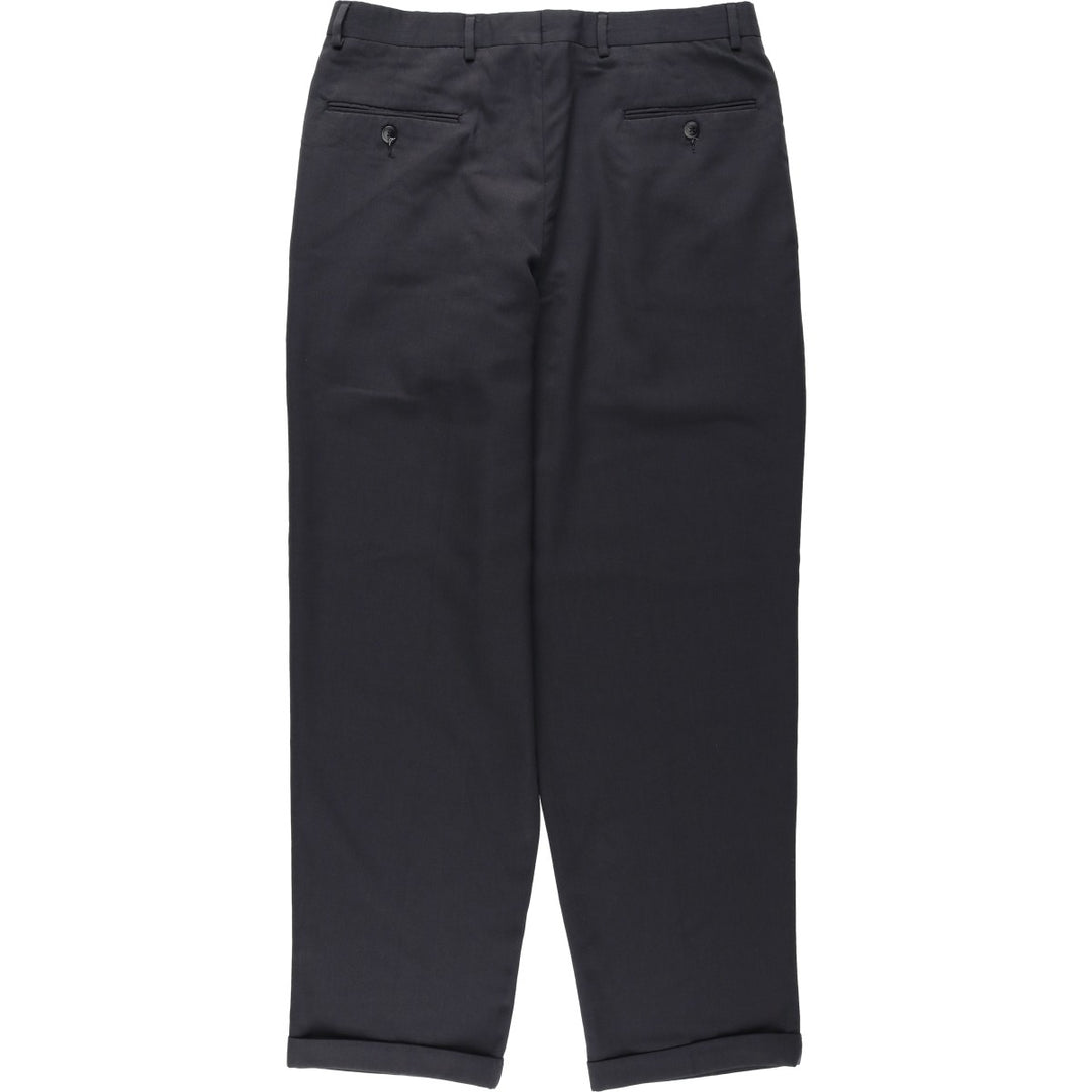 90'S Dockers two-pleat slacks, men's size W34 (approx.), vintage. polyester Charcoal Vintage Second Hand