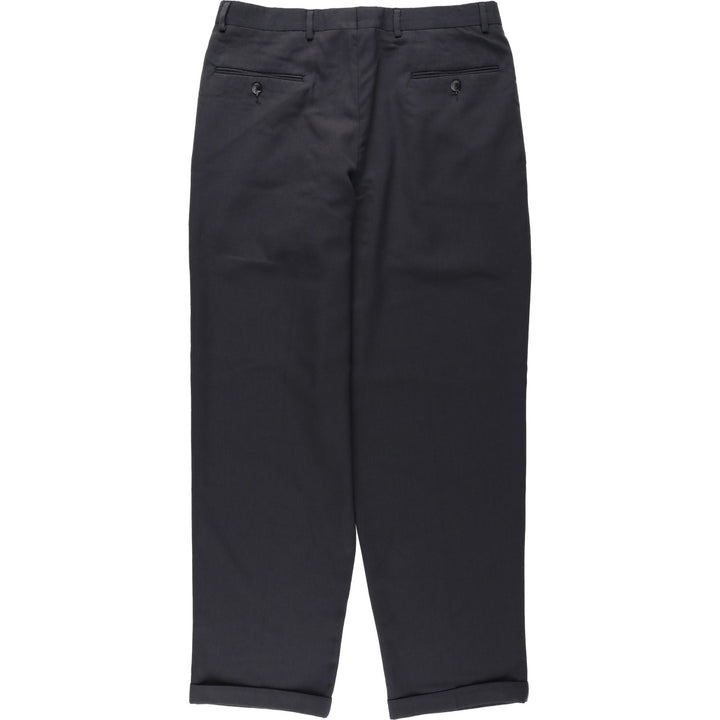 90'S Dockers two-pleat slacks, men's size W34 (approx.), vintage. polyester Charcoal Vintage Second Hand