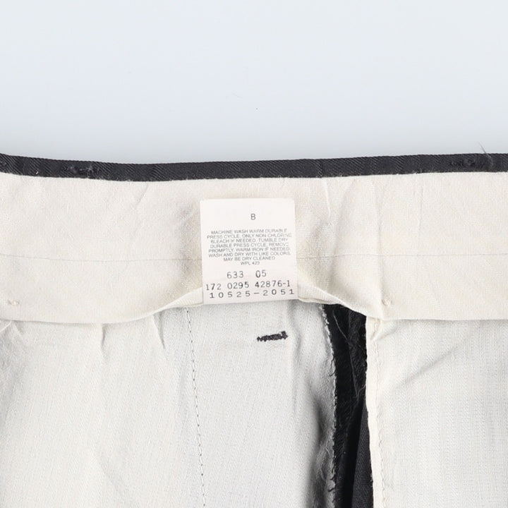 90'S Dockers two-pleat slacks, men's size W34 (approx.), vintage. polyester Charcoal Vintage Second Hand