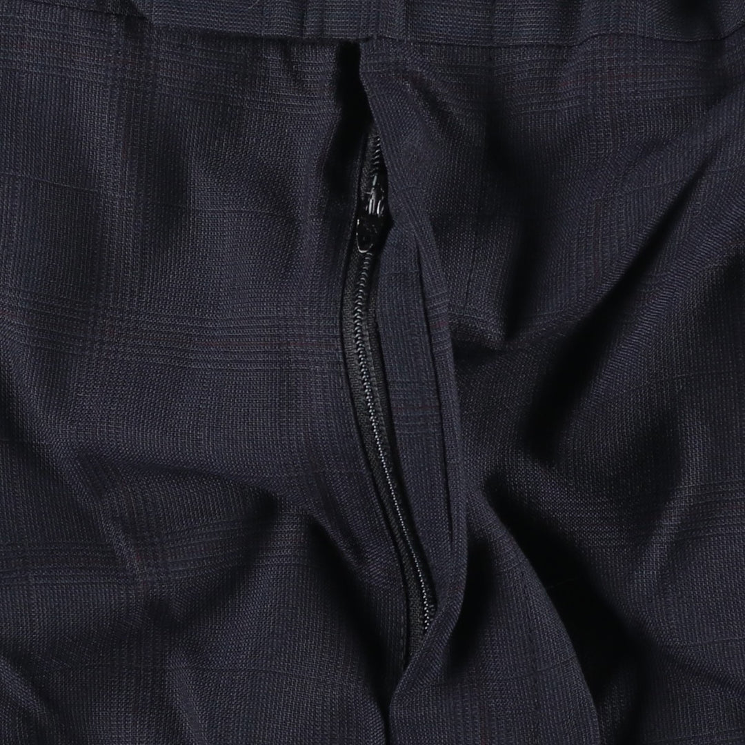 JOS.A.BANK Glen Plaid Two-Pleat Wool Pants, Made in USA, Men's Size W34 (approx.), Vintage wool Charcoal Vintage Second Hand