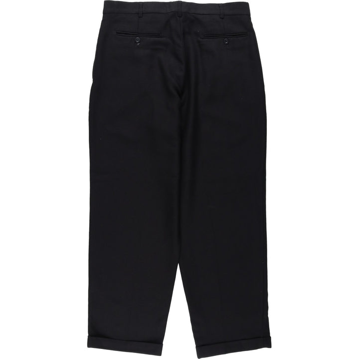 Perry Ellis PERRY ELLIS PORTFOLIO Two-pleat Slacks Men's Size W34 polyester black type Vintage Second Hand