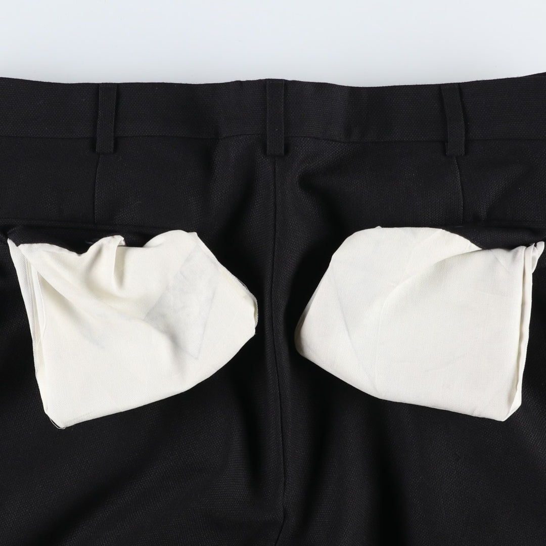 Perry Ellis PERRY ELLIS PORTFOLIO Two-pleat Slacks Men's Size W34 polyester black type Vintage Second Hand