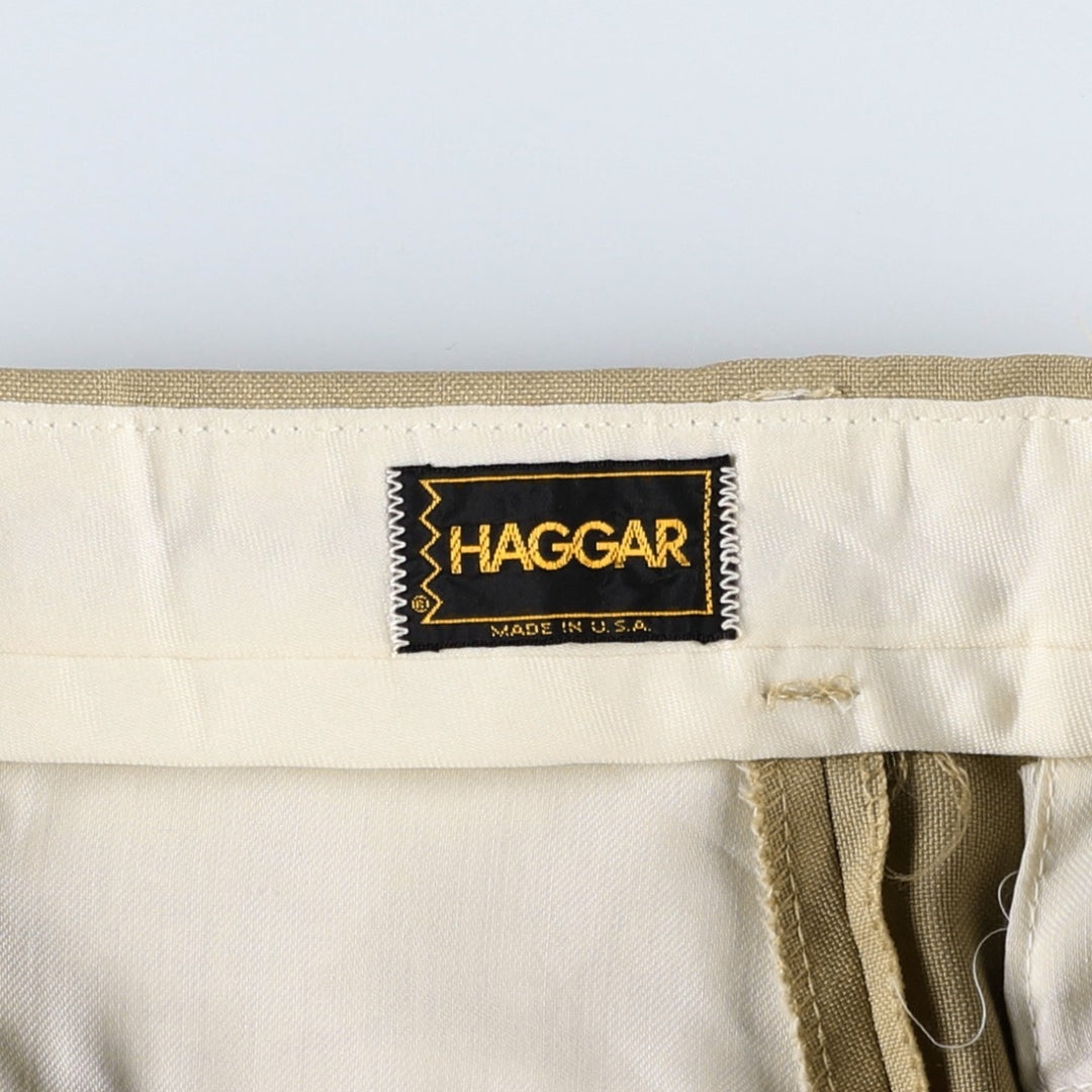 80'S Hagger slacks, made in USA, men's size W35 (approx.), vintage. unclear Beige type Vintage Second Hand