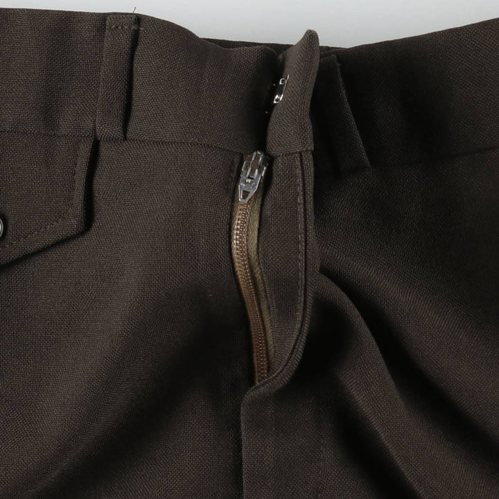 Haggar Body Work Slacks Pants, Made in USA, Men's W30 (approx.), Vintage unclear walnut Vintage Second Hand