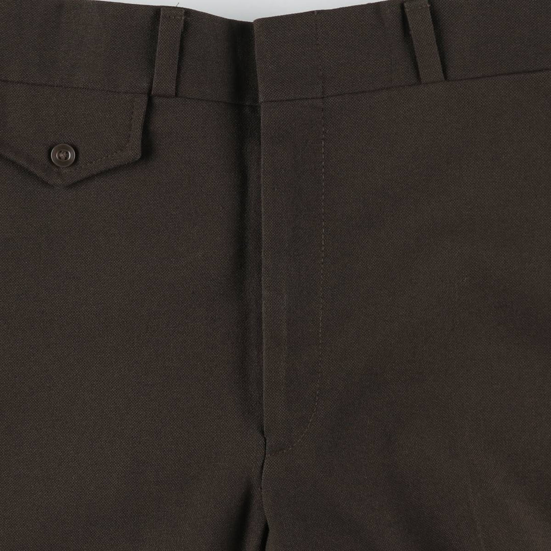 Haggar Body Work Slacks Pants, Made in USA, Men's W30 (approx.), Vintage unclear walnut Vintage Second Hand