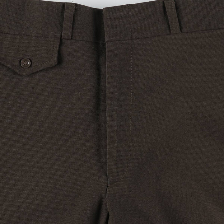 Haggar Body Work Slacks Pants, Made in USA, Men's W30 (approx.), Vintage unclear walnut Vintage Second Hand