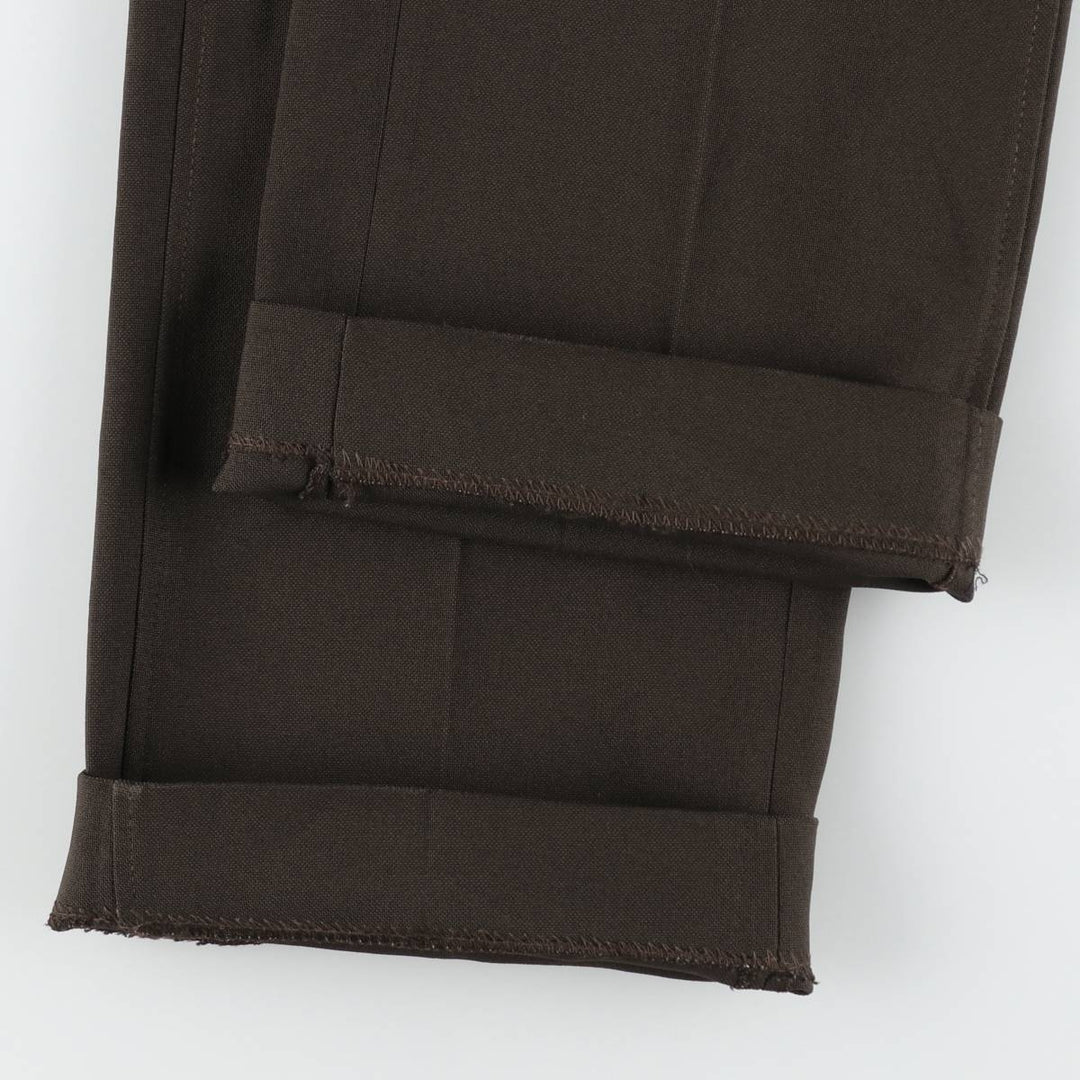 Haggar Body Work Slacks Pants, Made in USA, Men's W30 (approx.), Vintage unclear walnut Vintage Second Hand
