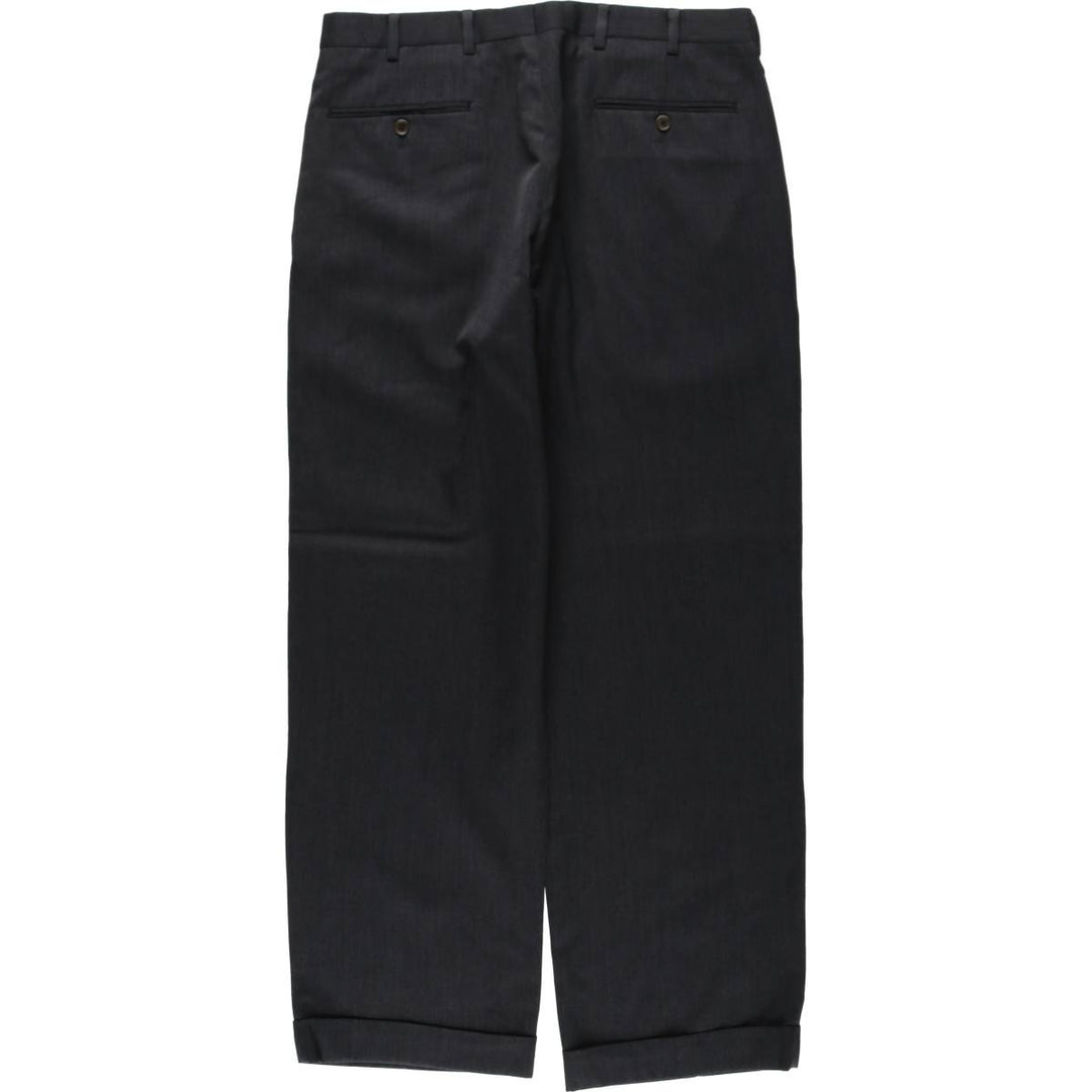 Brooks Brothers 1818 Madison Two-Pleat Wool Trousers, Men's Size W34 (approx.) wool Charcoal Vintage Second Hand