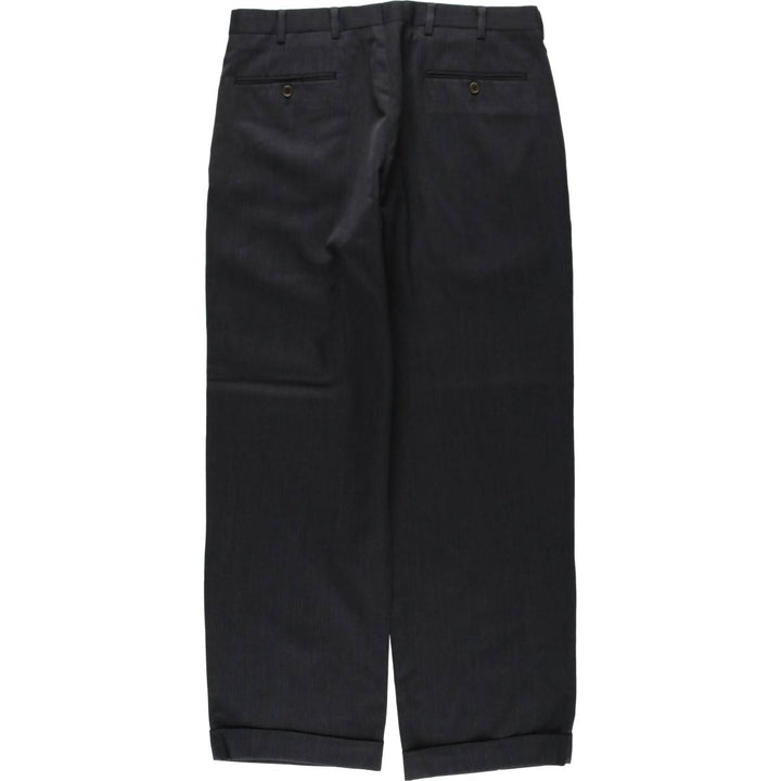 Brooks Brothers 1818 Madison Two-Pleat Wool Trousers, Men's Size W34 (approx.) wool Charcoal Vintage Second Hand