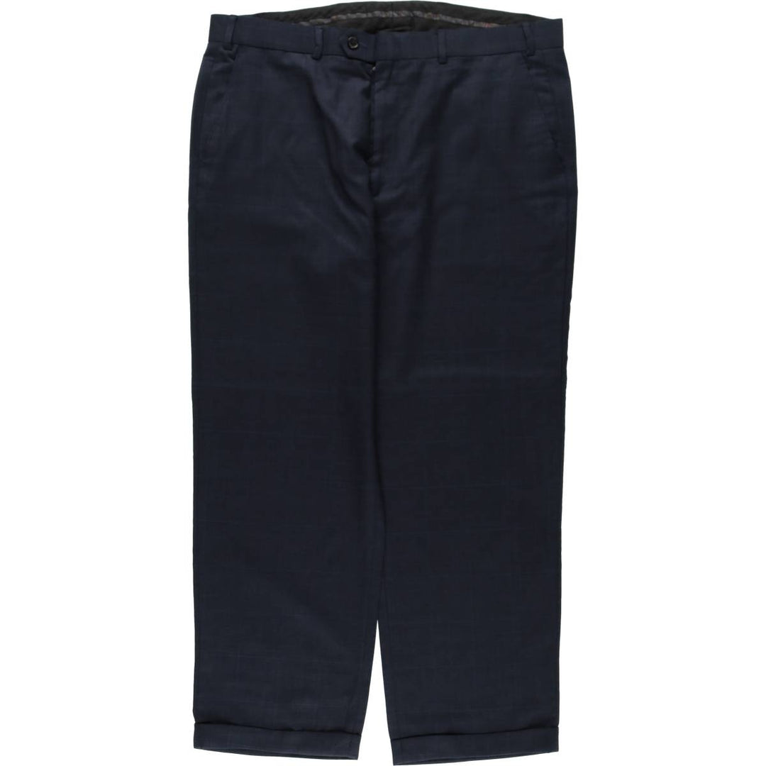 Ralph Lauren LAUREN Check Pattern Wool Pants Slacks Men's W38 (approx.) wool navy blue type Vintage Second Hand