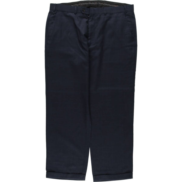 Ralph Lauren LAUREN Check Pattern Wool Pants Slacks Men's W38 (approx.) wool navy blue type Vintage Second Hand