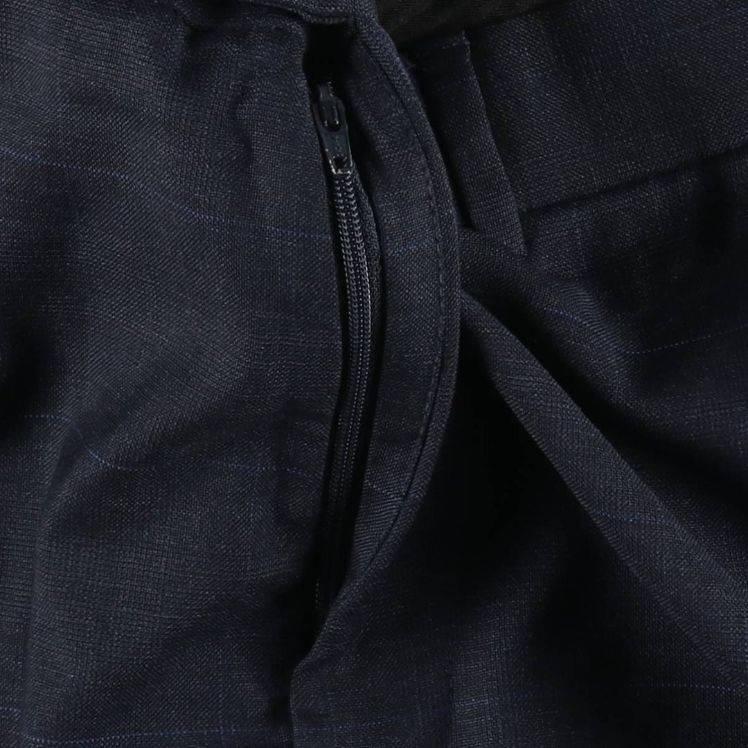 Ralph Lauren LAUREN Check Pattern Wool Pants Slacks Men's W38 (approx.) wool navy blue type Vintage Second Hand