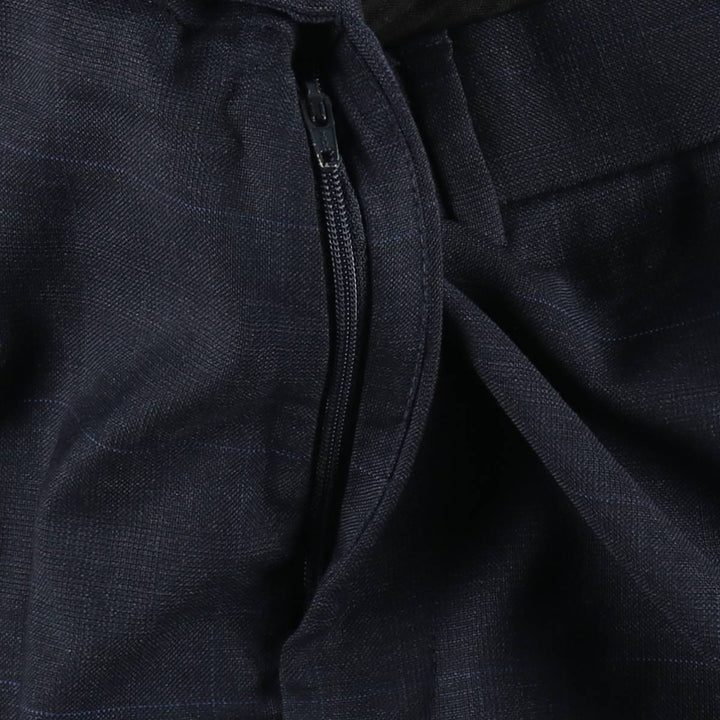 Ralph Lauren LAUREN Check Pattern Wool Pants Slacks Men's W38 (approx.) wool navy blue type Vintage Second Hand