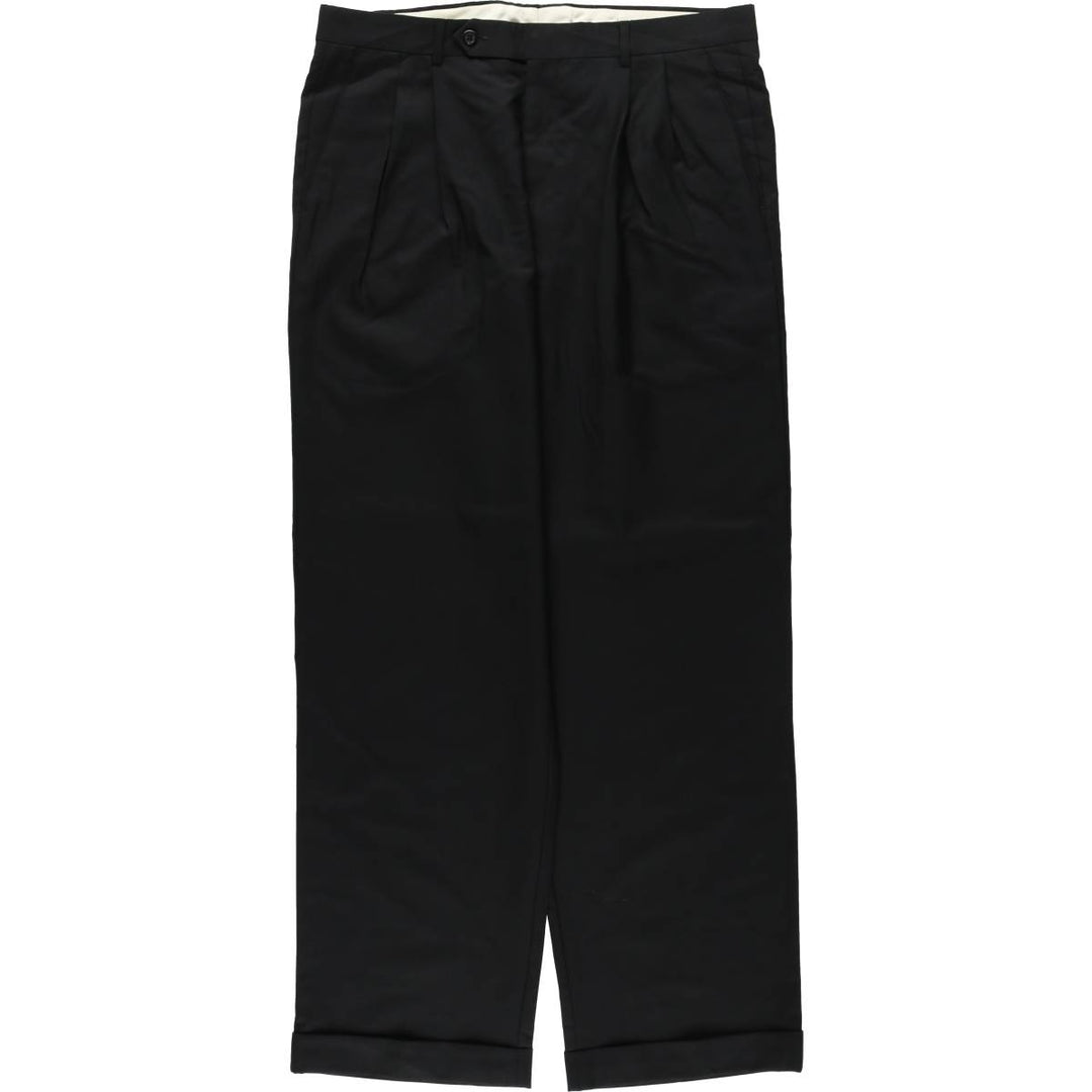 Brooks Brothers 346 Two-pleat Wool Pants, Men's Size 35 wool black type Vintage Second Hand