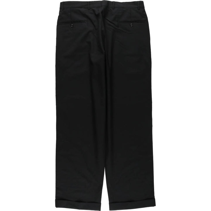 Brooks Brothers 346 Two-pleat Wool Pants, Men's Size 35 wool black type Vintage Second Hand