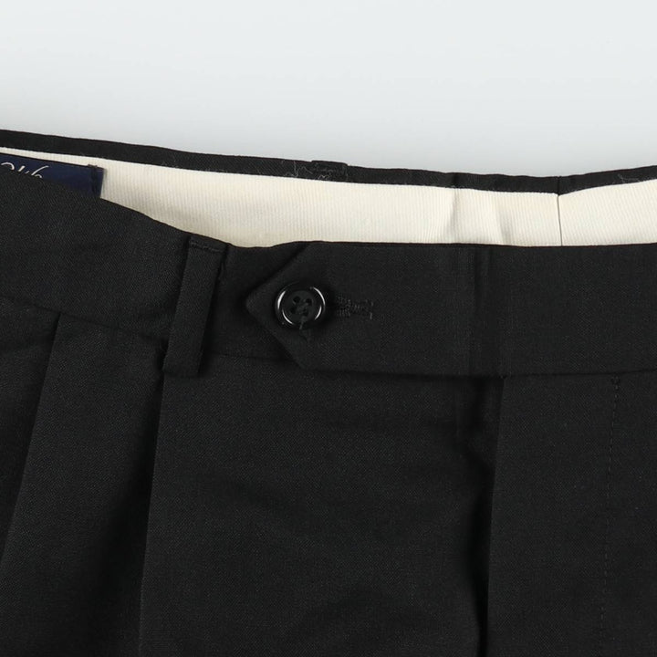 Brooks Brothers 346 Two-pleat Wool Pants, Men's Size 35 wool black type Vintage Second Hand