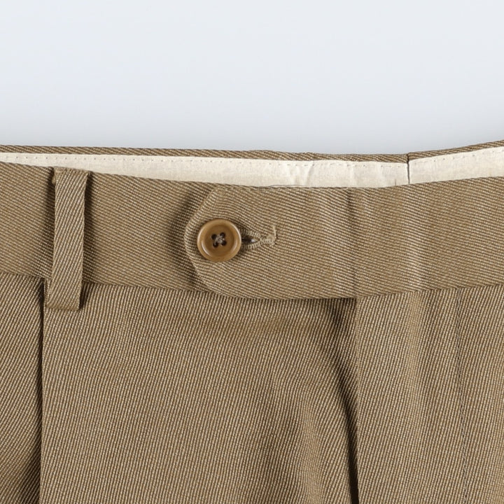 Brooks Brothers two-pleat wool trousers, made in Canada, men's size W36 (approx.). wool beige type brown Vintage Second Hand