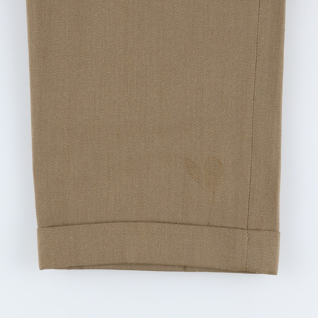 Brooks Brothers two-pleat wool trousers, made in Canada, men's size W36 (approx.). wool beige type brown Vintage Second Hand