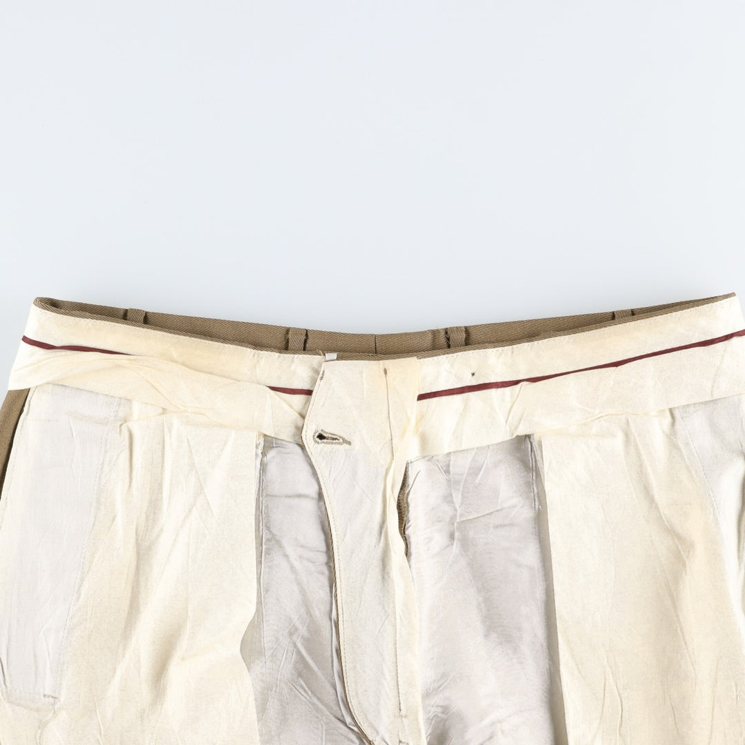 Brooks Brothers two-pleat wool trousers, made in Canada, men's size W36 (approx.). wool beige type brown Vintage Second Hand