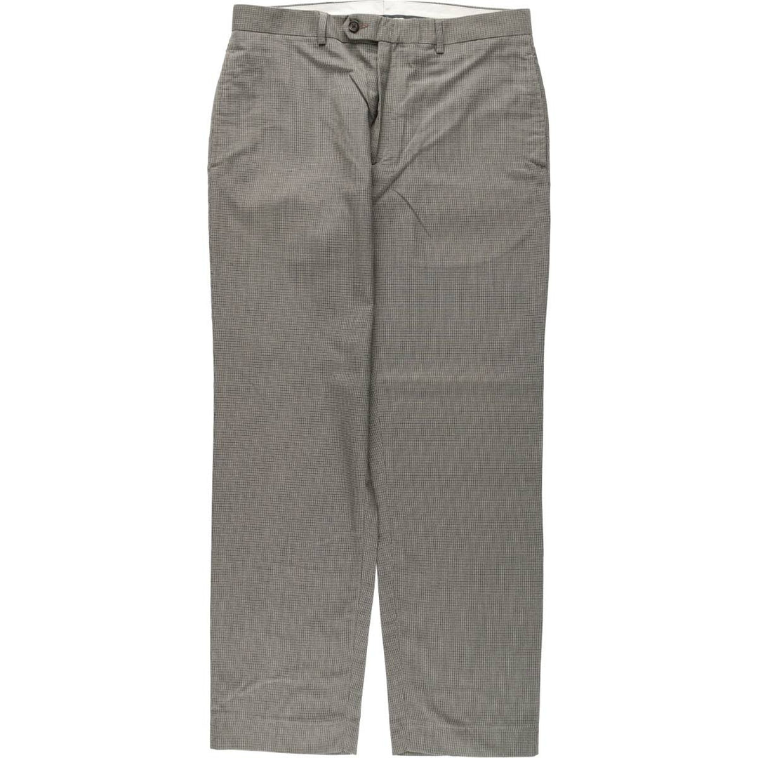 Ralph Lauren RALPH Check Pattern Slacks Pants Men's W33 (approx.) polyester Khaki type beige Vintage Second Hand