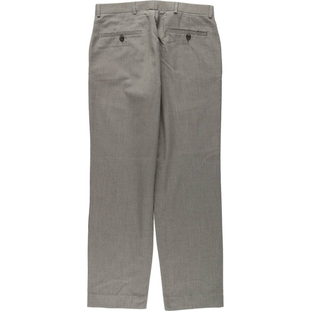 Ralph Lauren RALPH Check Pattern Slacks Pants Men's W33 (approx.) polyester Khaki type beige Vintage Second Hand