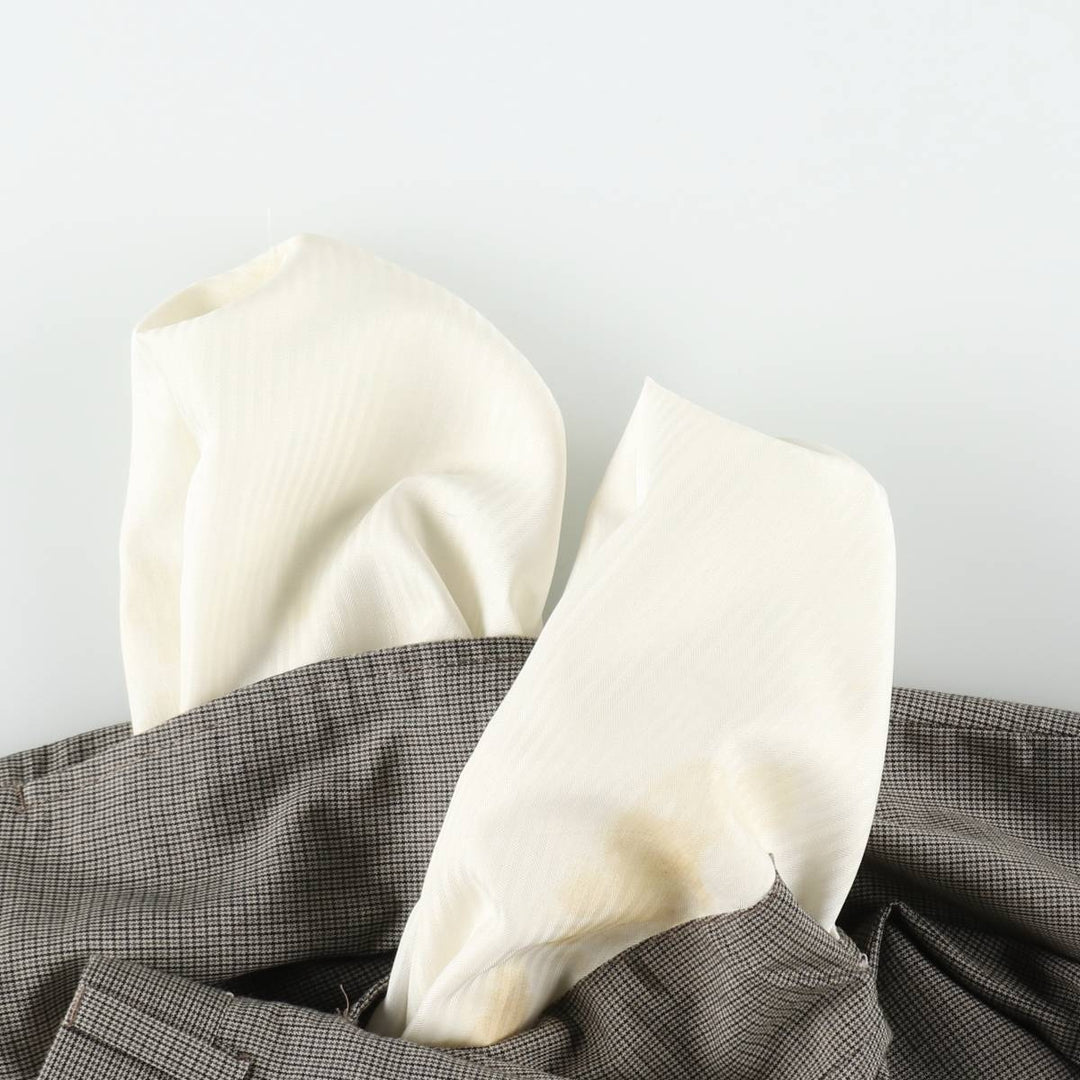 Ralph Lauren RALPH Check Pattern Slacks Pants Men's W33 (approx.) polyester Khaki type beige Vintage Second Hand
