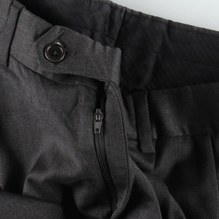 Brooks Brothers 346 Two-Pleat Wool Trousers, Made in Canada, Men's Size W31 (approx.) wool Charcoal Vintage Second Hand