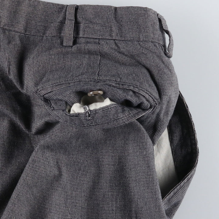 Ralph Lauren POLO by Ralph Lauren Men's Two-Pleated Cotton Slacks, Size W33 cotton gray type Vintage Second Hand
