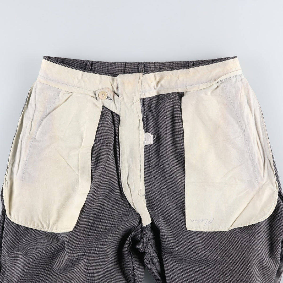 Ralph Lauren POLO by Ralph Lauren Men's Two-Pleated Cotton Slacks, Size W33 cotton gray type Vintage Second Hand