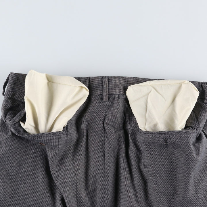 Ralph Lauren POLO by Ralph Lauren Men's Two-Pleated Cotton Slacks, Size W33 cotton gray type Vintage Second Hand
