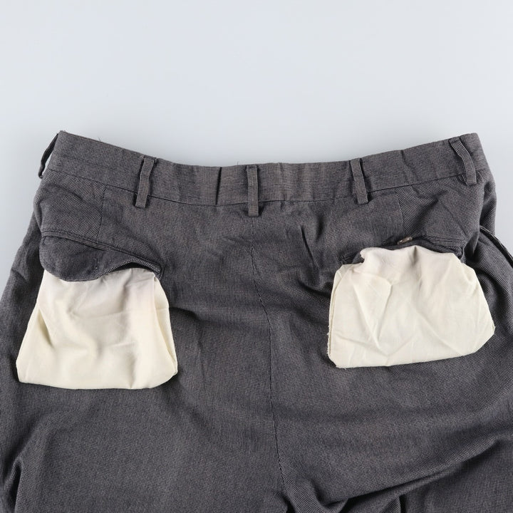 Ralph Lauren POLO by Ralph Lauren Men's Two-Pleated Cotton Slacks, Size W33 cotton gray type Vintage Second Hand