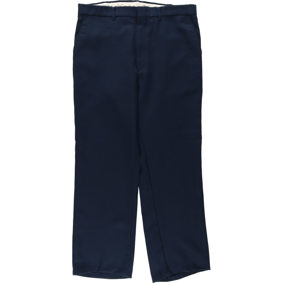 70s-80'S McGREGOR slacks pants, men's size W34 (approx.), vintage. unclear navy blue type Vintage Second Hand