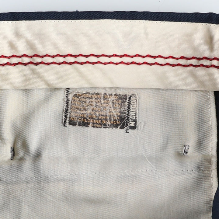 70s-80'S McGREGOR slacks pants, men's size W34 (approx.), vintage. unclear navy blue type Vintage Second Hand