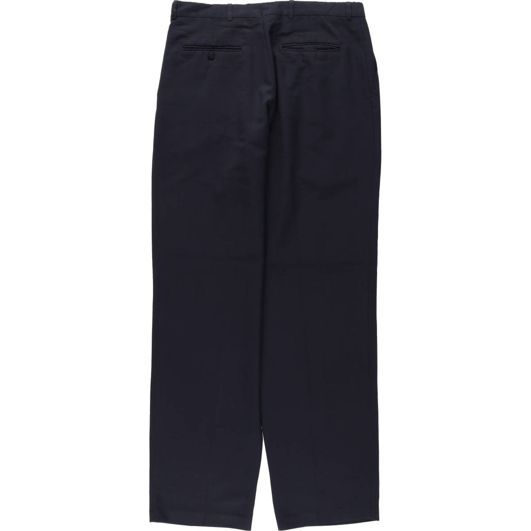 1990'S Levi's Travelers Dress Slacks, Two-Pleat Trousers, Men's Size W33 (approx.), Vintage polyester navy blue type Vintage Second Hand