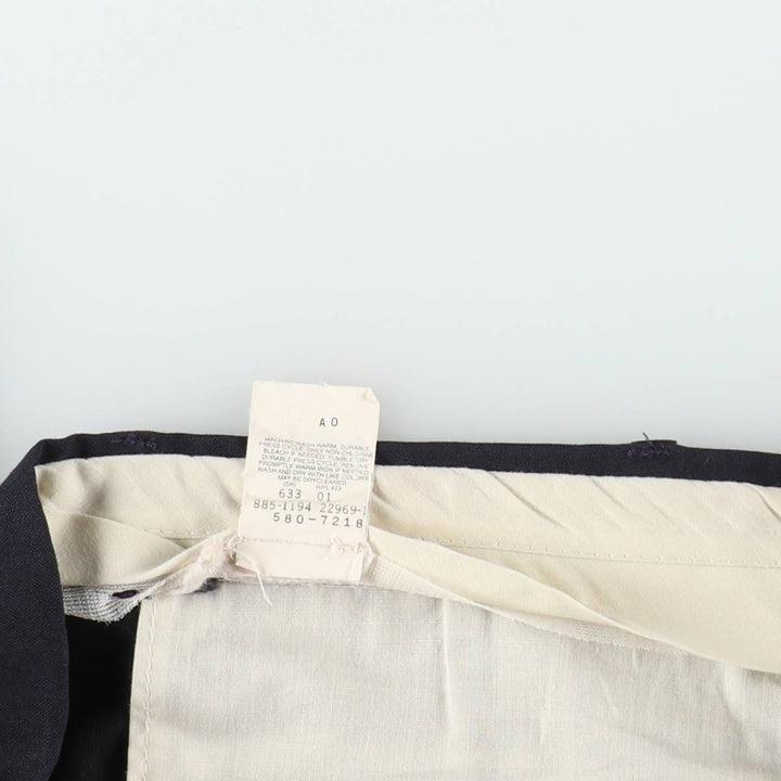 1990'S Levi's Travelers Dress Slacks, Two-Pleat Trousers, Men's Size W33 (approx.), Vintage polyester navy blue type Vintage Second Hand