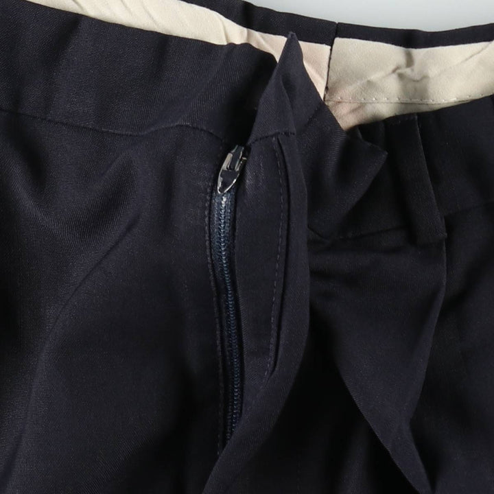 1990'S Levi's Travelers Dress Slacks, Two-Pleat Trousers, Men's Size W33 (approx.), Vintage polyester navy blue type Vintage Second Hand