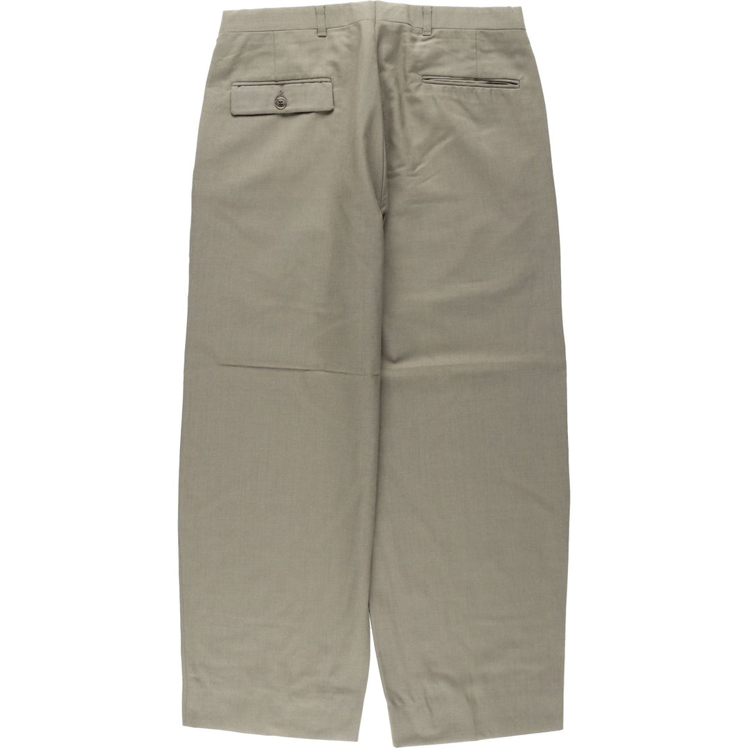 ~1990'S Pierre Cardin Two-Pleat Slacks Pants, Made in USA, Men's W32 (approx.), Vintage unclear gray type Vintage Second Hand