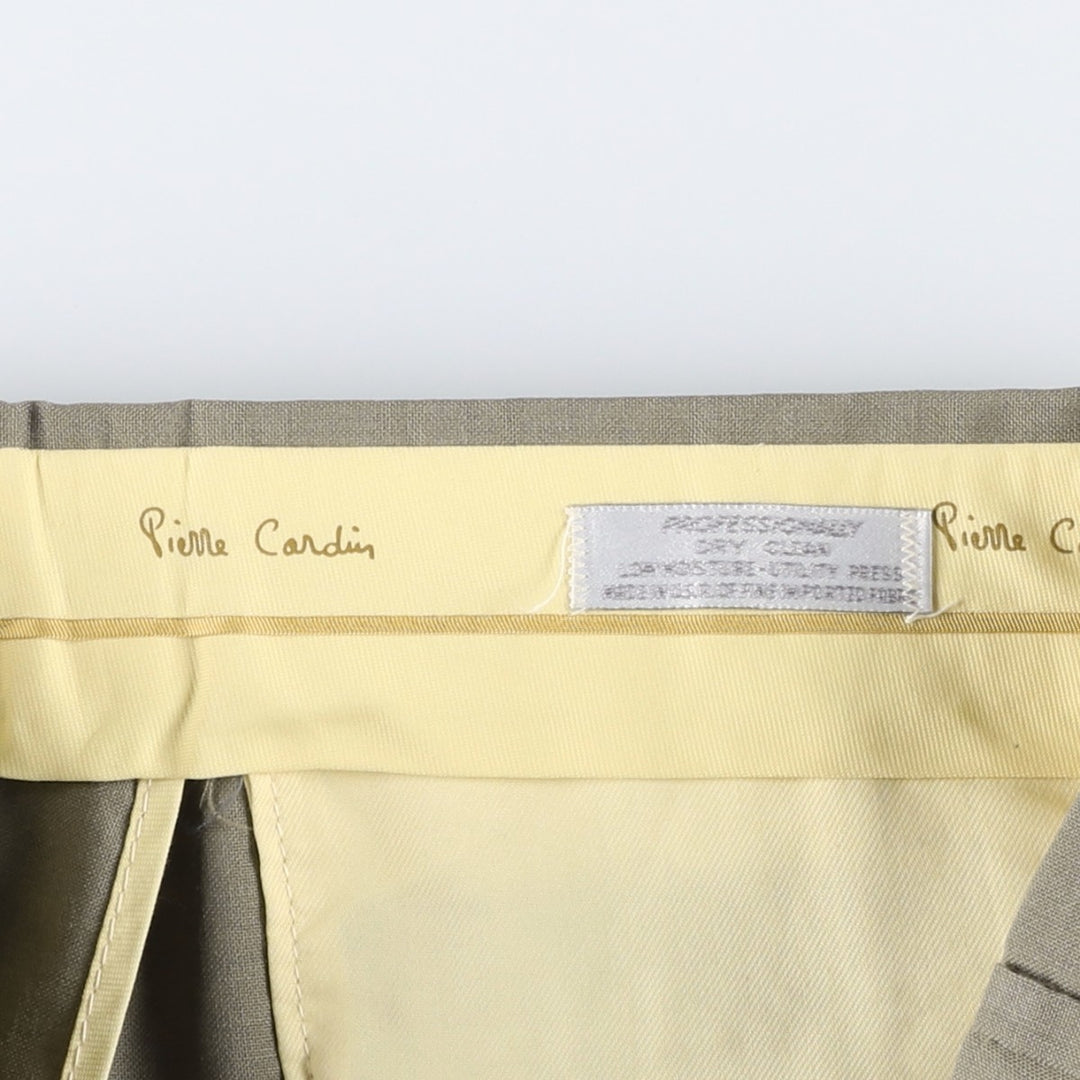 ~1990'S Pierre Cardin Two-Pleat Slacks Pants, Made in USA, Men's W32 (approx.), Vintage unclear gray type Vintage Second Hand