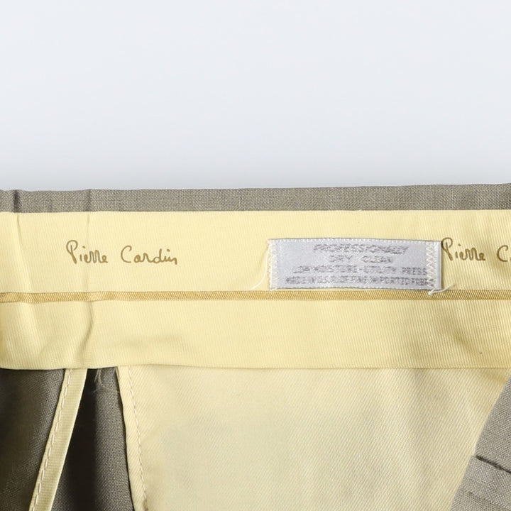 ~1990'S Pierre Cardin Two-Pleat Slacks Pants, Made in USA, Men's W32 (approx.), Vintage unclear gray type Vintage Second Hand