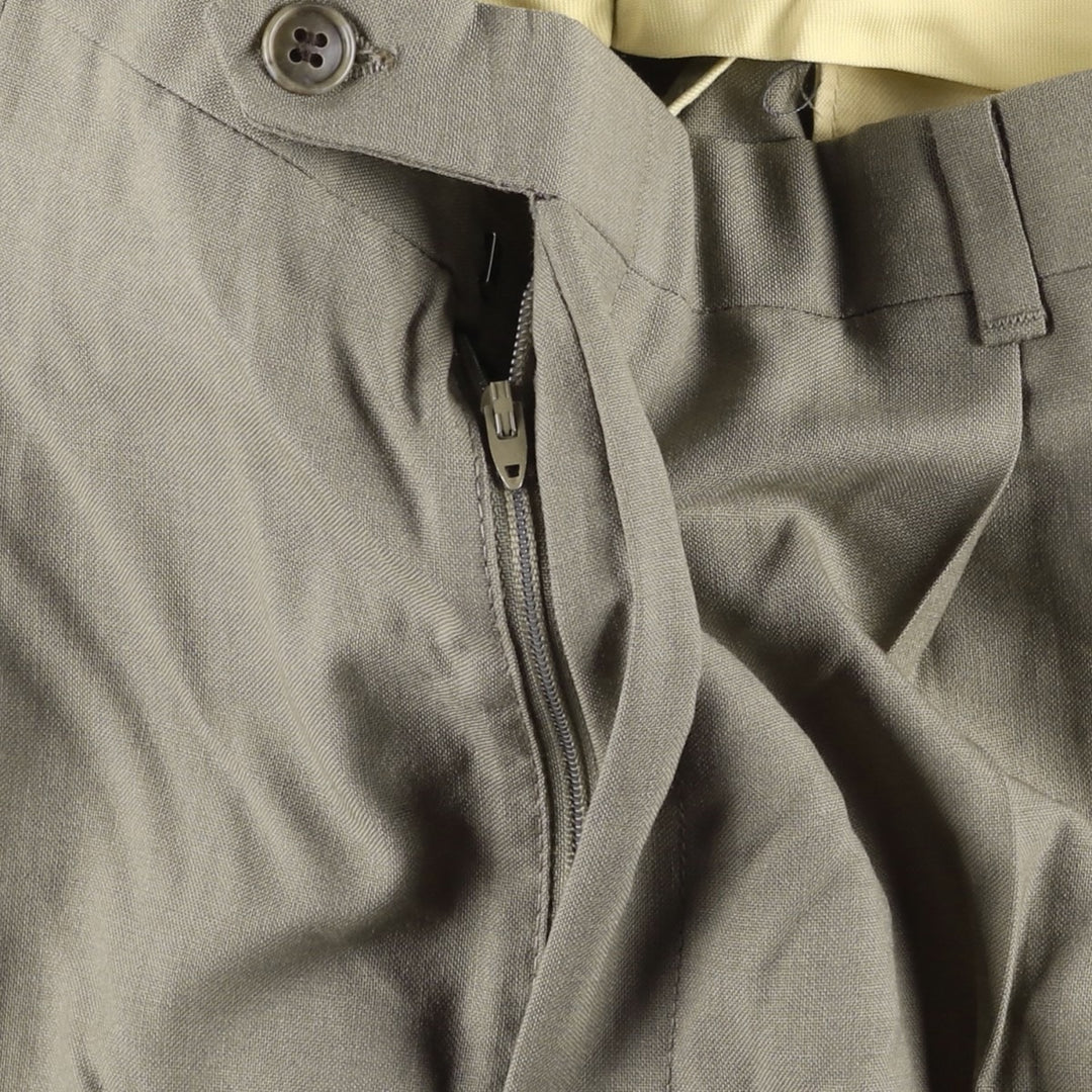 ~1990'S Pierre Cardin Two-Pleat Slacks Pants, Made in USA, Men's W32 (approx.), Vintage unclear gray type Vintage Second Hand