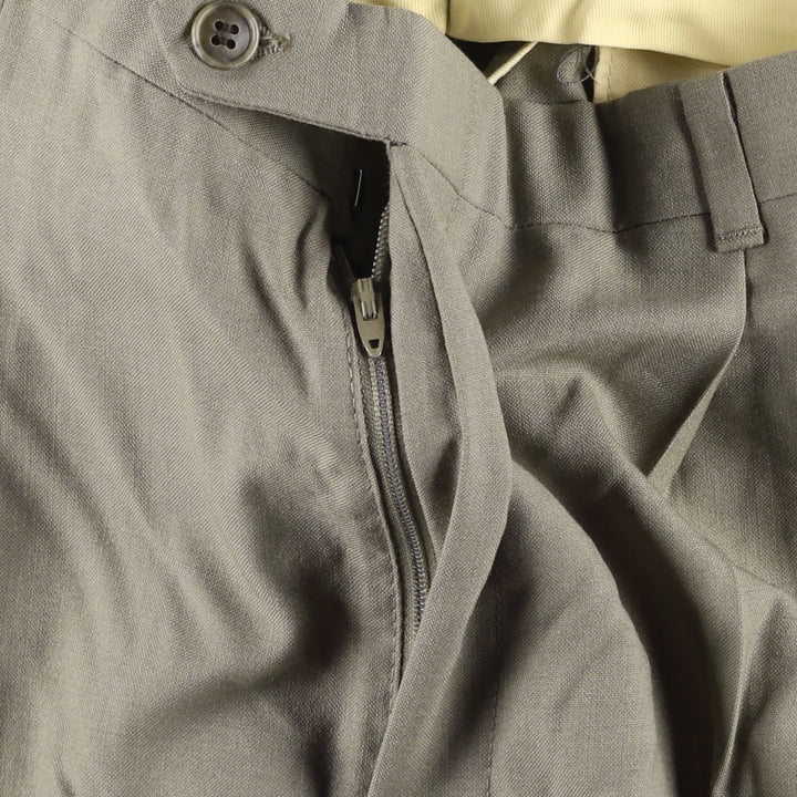 ~1990'S Pierre Cardin Two-Pleat Slacks Pants, Made in USA, Men's W32 (approx.), Vintage unclear gray type Vintage Second Hand