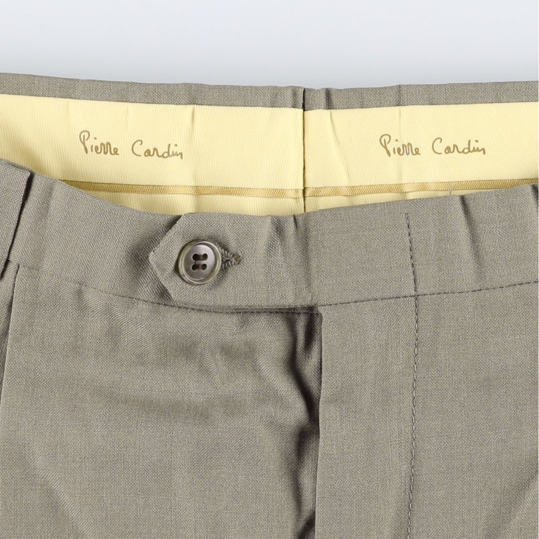 ~1990'S Pierre Cardin Two-Pleat Slacks Pants, Made in USA, Men's W32 (approx.), Vintage unclear gray type Vintage Second Hand