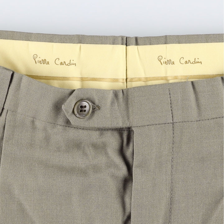 ~1990'S Pierre Cardin Two-Pleat Slacks Pants, Made in USA, Men's W32 (approx.), Vintage unclear gray type Vintage Second Hand