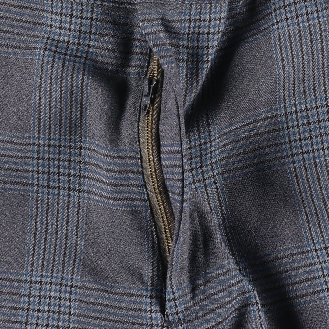 1970'S HARRIS SLACKS Glen Plaid Flare Pants, Men's Size W36 (approx.), Vintage unclear gray type Vintage Second Hand