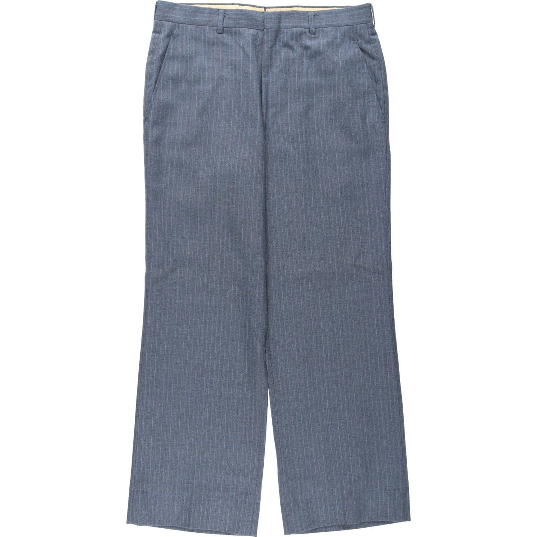 Stripe Pattern Slacks Pants Men's W32 Vintage unclear gray type Vintage Second Hand